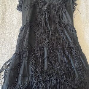 Black Fringe Dress